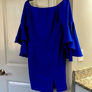 Woman’s off the shoulder dress